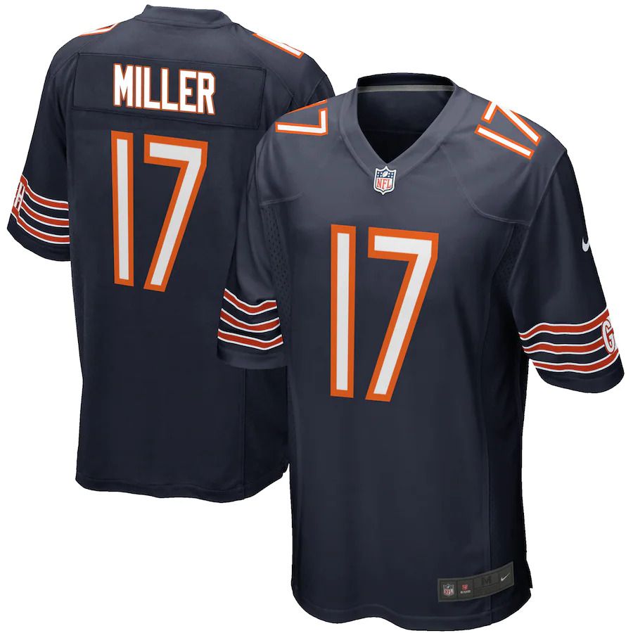 Men Chicago Bears 17 Anthony Miller Nike Navy Game Player NFL Jersey